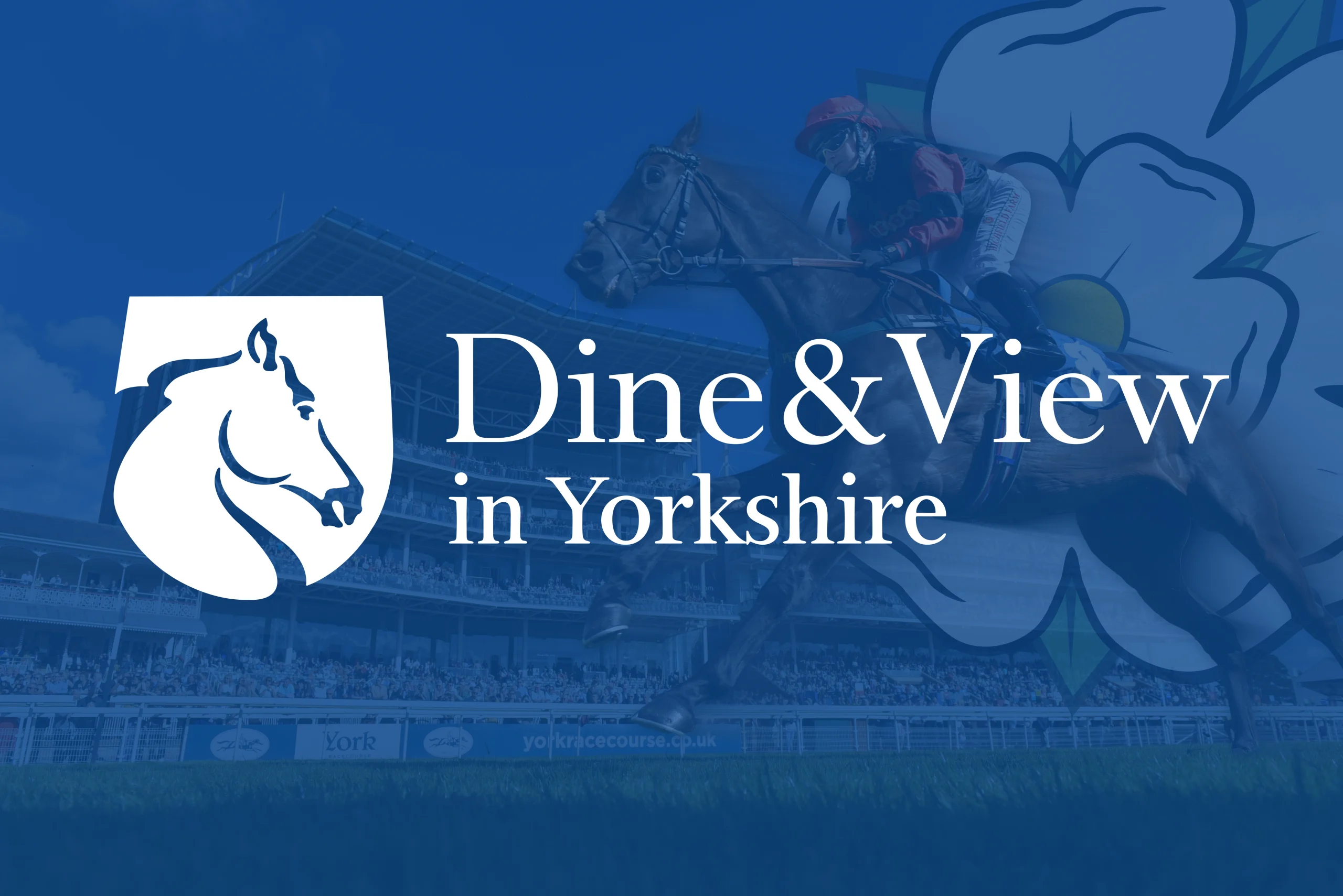 Dine and View in Yorkshire Racecourse Hospitality Logo White Thumbnail